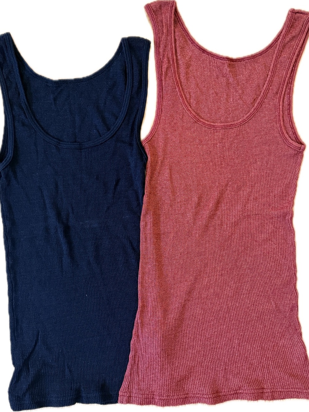 Michael Stars Ribbed Tank Tops - Black & Red